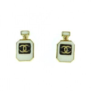 CHANEL C25C Coco Mark Perfume Bottle Earrings, Gold, Comes with Box and Dust ...